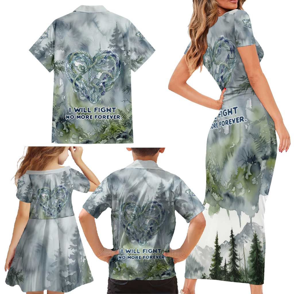 Chief Joseph Native American Family Matching Short Sleeve Bodycon Dress and Hawaiian Shirt Tribal Heart Symbol Inspirational Quote Will Fight No More Forever - Wonder Print Shop