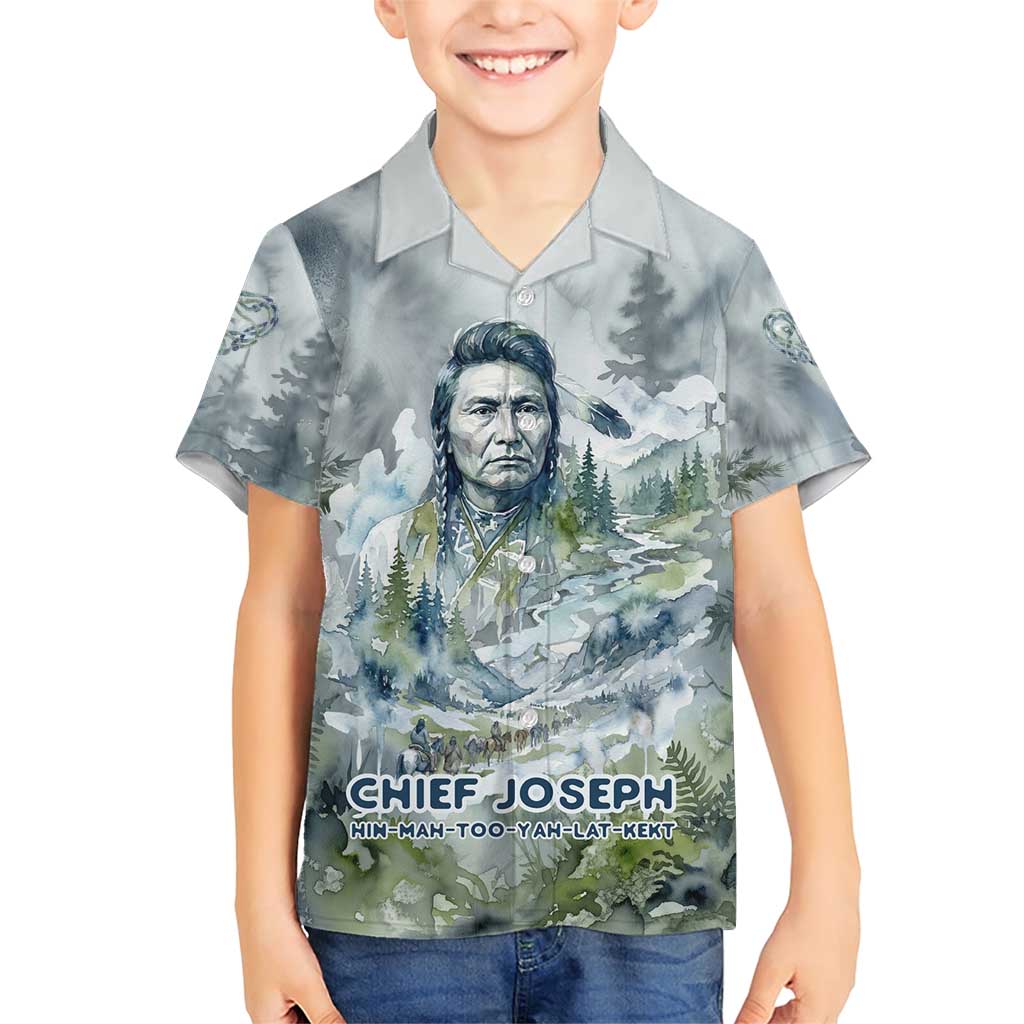 Chief Joseph Native American Family Matching Short Sleeve Bodycon Dress and Hawaiian Shirt Tribal Heart Symbol Inspirational Quote Will Fight No More Forever - Wonder Print Shop
