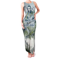 Chief Joseph Native American Family Matching Tank Maxi Dress and Hawaiian Shirt Tribal Heart Symbol Inspirational Quote Will Fight No More Forever - Wonder Print Shop