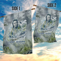 Chief Joseph Native American Garden Flag Tribal Heart Symbol Inspirational Quote Will Fight No More Forever - Wonder Print Shop