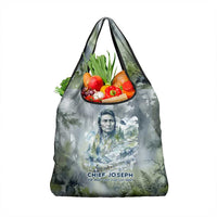 Chief Joseph Native American Grocery Bag Tribal Heart Symbol Inspirational Quote Will Fight No More Forever - Wonder Print Shop