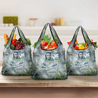 Chief Joseph Native American Grocery Bag Tribal Heart Symbol Inspirational Quote Will Fight No More Forever - Wonder Print Shop