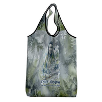 Chief Joseph Native American Grocery Bag Tribal Heart Symbol Inspirational Quote Will Fight No More Forever - Wonder Print Shop