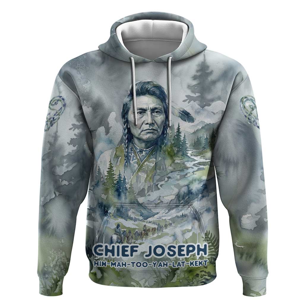 Chief Joseph Native American Hoodie Tribal Heart Symbol Inspirational Quote Will Fight No More Forever - Wonder Print Shop