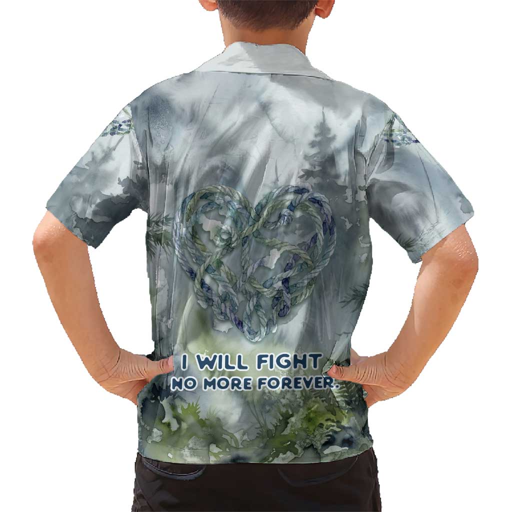 Chief Joseph Native American Kid Hawaiian Shirt Tribal Heart Symbol Inspirational Quote Will Fight No More Forever - Wonder Print Shop