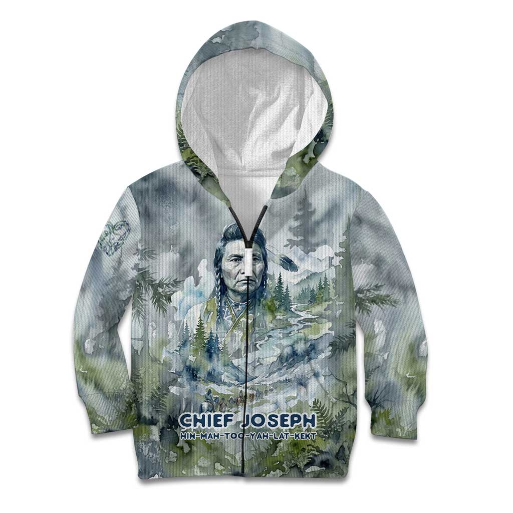 Chief Joseph Native American Kid Hoodie Tribal Heart Symbol Inspirational Quote Will Fight No More Forever - Wonder Print Shop