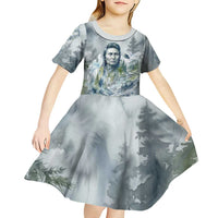 Chief Joseph Native American Kid Short Sleeve Dress Tribal Heart Symbol Inspirational Quote Will Fight No More Forever - Wonder Print Shop