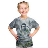 Chief Joseph Native American Kid T Shirt Tribal Heart Symbol Inspirational Quote Will Fight No More Forever - Wonder Print Shop