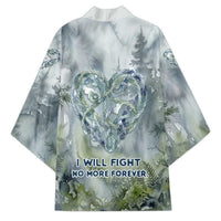 Chief Joseph Native American Kimono Tribal Heart Symbol Inspirational Quote Will Fight No More Forever - Wonder Print Shop