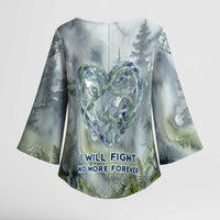 Chief Joseph Native American Kimono Sleeve Blouse Tribal Heart Symbol Inspirational Quote Will Fight No More Forever - Wonder Print Shop