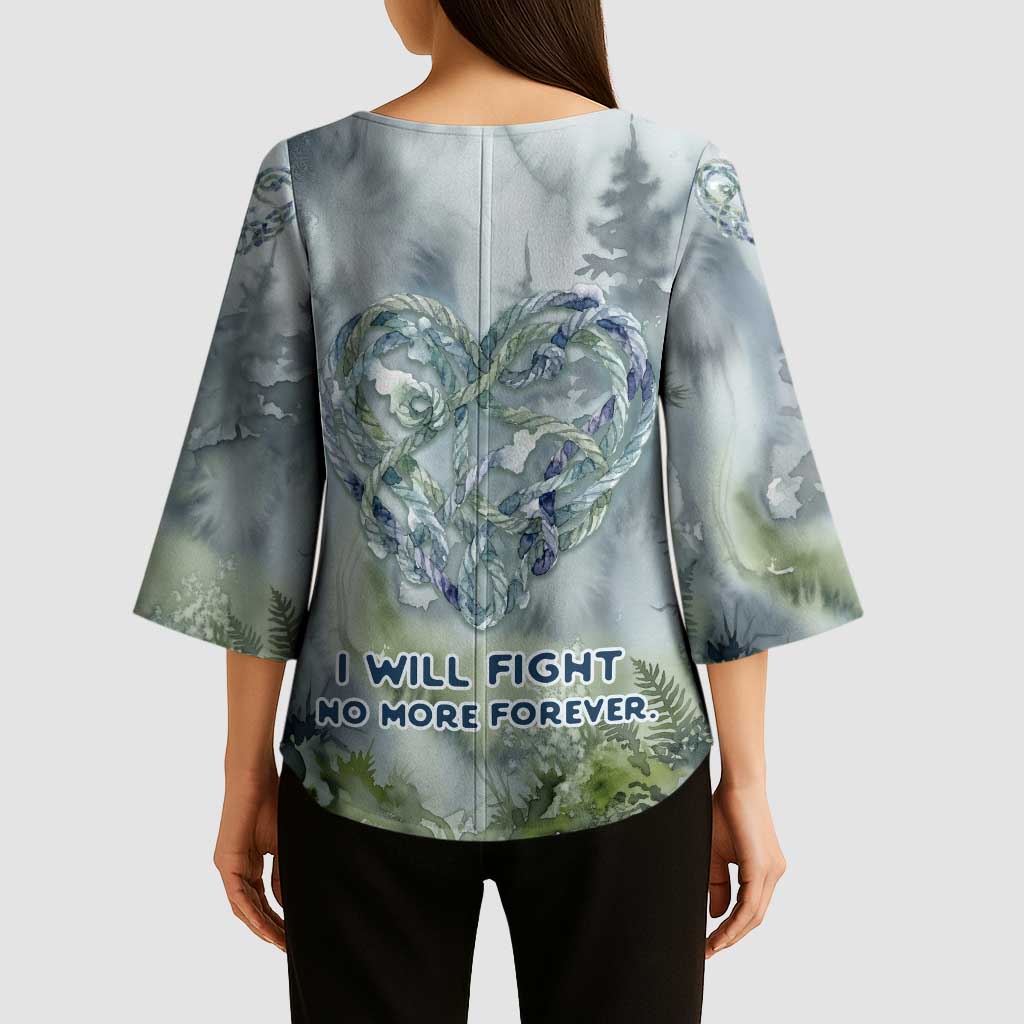 Chief Joseph Native American Kimono Sleeve Blouse Tribal Heart Symbol Inspirational Quote Will Fight No More Forever - Wonder Print Shop