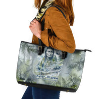 Chief Joseph Native American Leather Tote Bag Tribal Heart Symbol Inspirational Quote Will Fight No More Forever - Wonder Print Shop