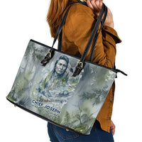 Chief Joseph Native American Leather Tote Bag Tribal Heart Symbol Inspirational Quote Will Fight No More Forever - Wonder Print Shop