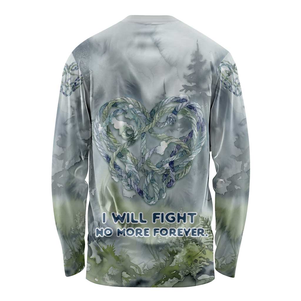 Chief Joseph Native American Long Sleeve Shirt Tribal Heart Symbol Inspirational Quote Will Fight No More Forever - Wonder Print Shop