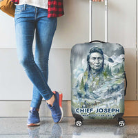 Chief Joseph Native American Luggage Cover Tribal Heart Symbol Inspirational Quote Will Fight No More Forever - Wonder Print Shop