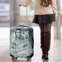 Chief Joseph Native American Luggage Cover Tribal Heart Symbol Inspirational Quote Will Fight No More Forever - Wonder Print Shop