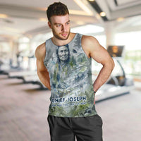 Chief Joseph Native American Men Tank Top Tribal Heart Symbol Inspirational Quote Will Fight No More Forever - Wonder Print Shop