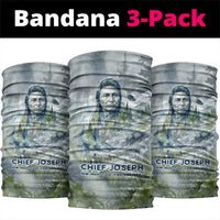 Chief Joseph Native American Neck Gaiter Tribal Heart Symbol Inspirational Quote Will Fight No More Forever - Wonder Print Shop