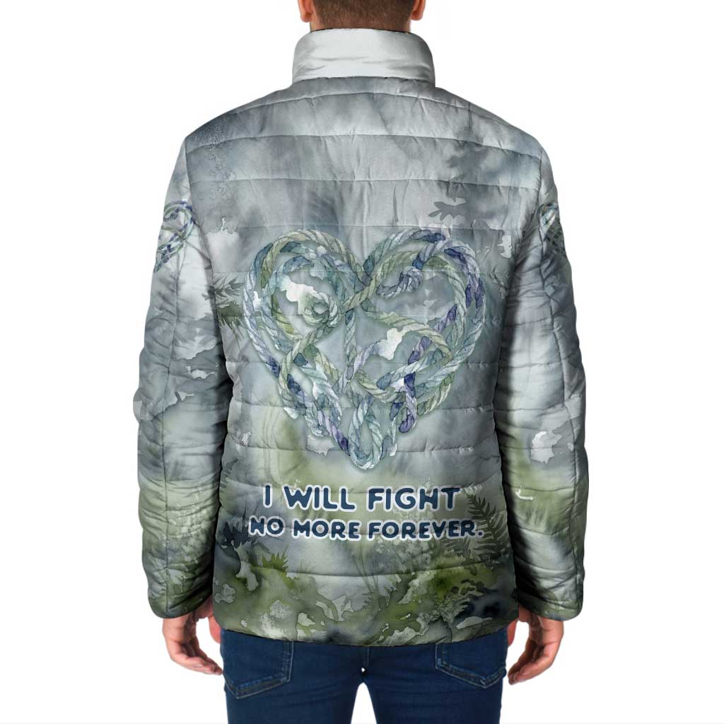 Chief Joseph Native American Padded Jacket Tribal Heart Symbol Inspirational Quote Will Fight No More Forever - Wonder Print Shop