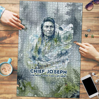 Chief Joseph Native American Puzzle Tribal Heart Symbol Inspirational Quote Will Fight No More Forever - Wonder Print Shop