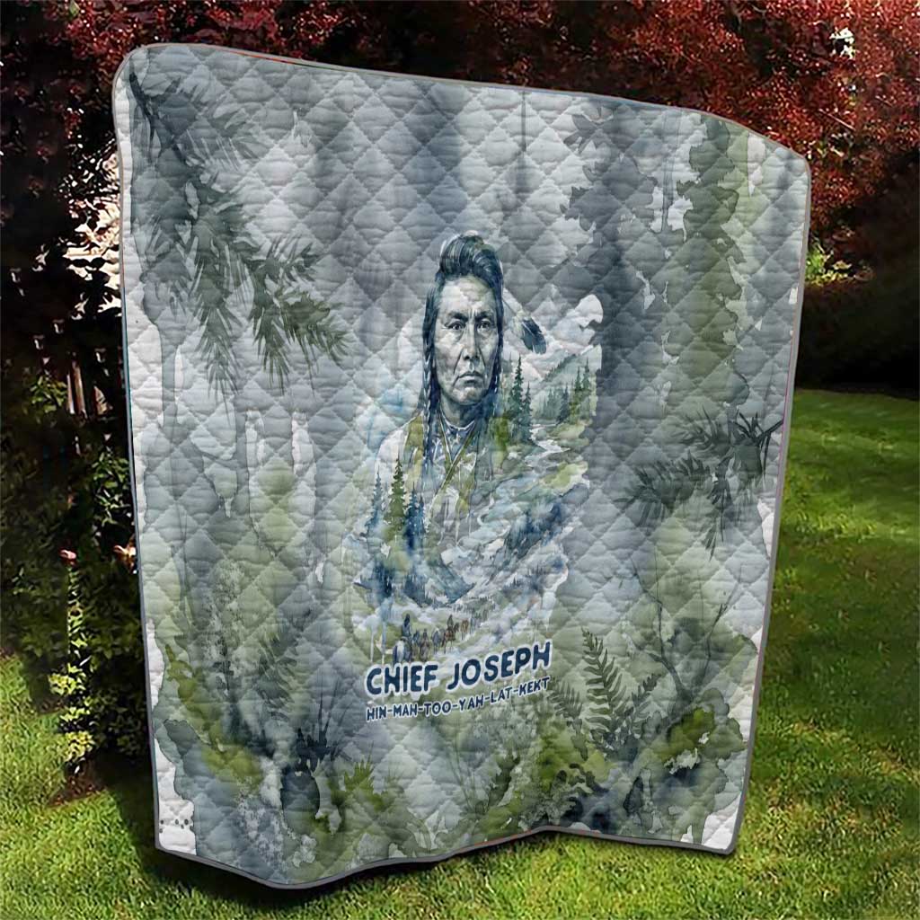 Chief Joseph Native American Quilt Tribal Heart Symbol Inspirational Quote Will Fight No More Forever - Wonder Print Shop