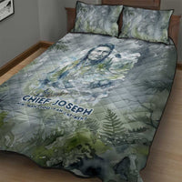 Chief Joseph Native American Quilt Bed Set Tribal Heart Symbol Inspirational Quote Will Fight No More Forever - Wonder Print Shop