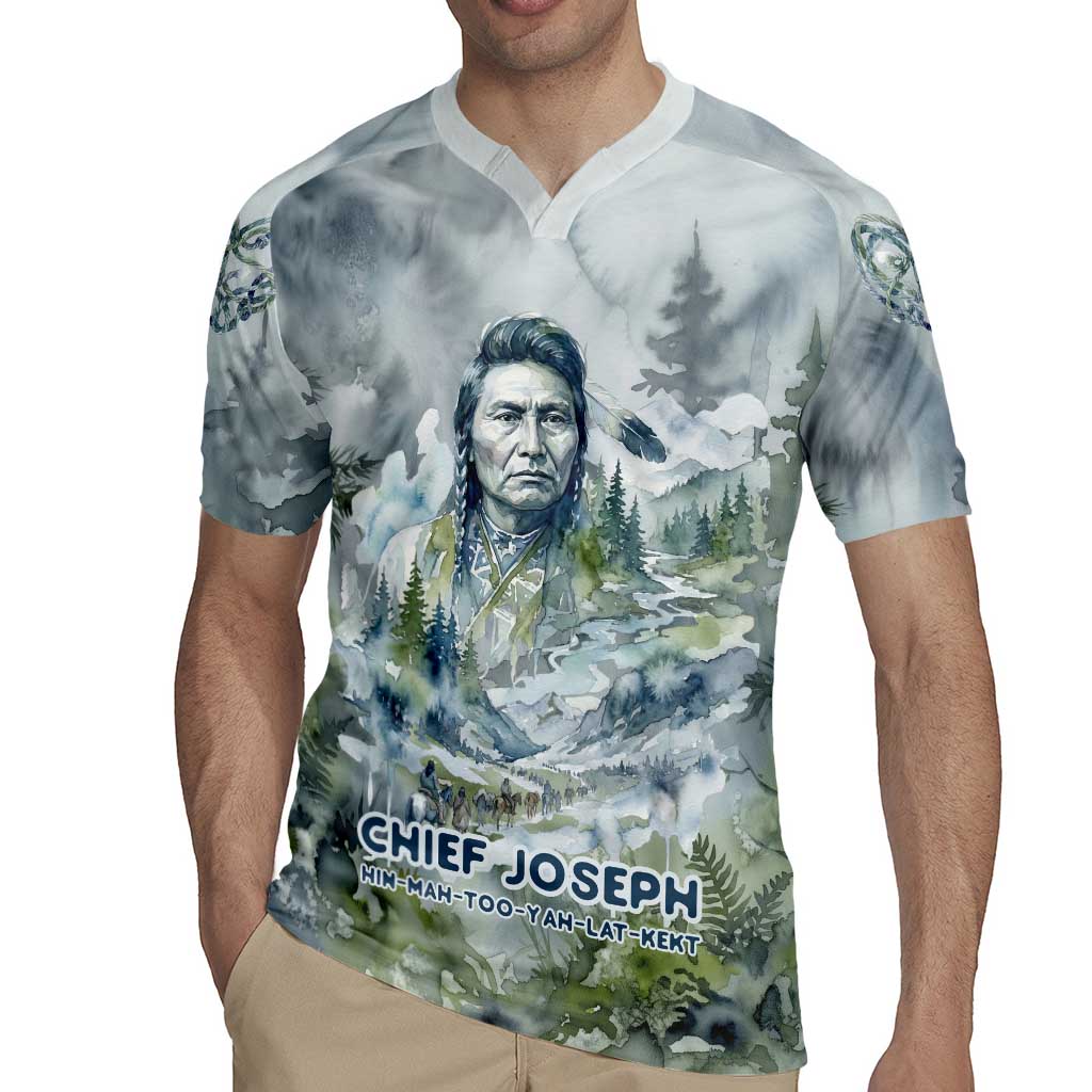 Chief Joseph Native American Rugby Jersey Tribal Heart Symbol Inspirational Quote Will Fight No More Forever - Wonder Print Shop