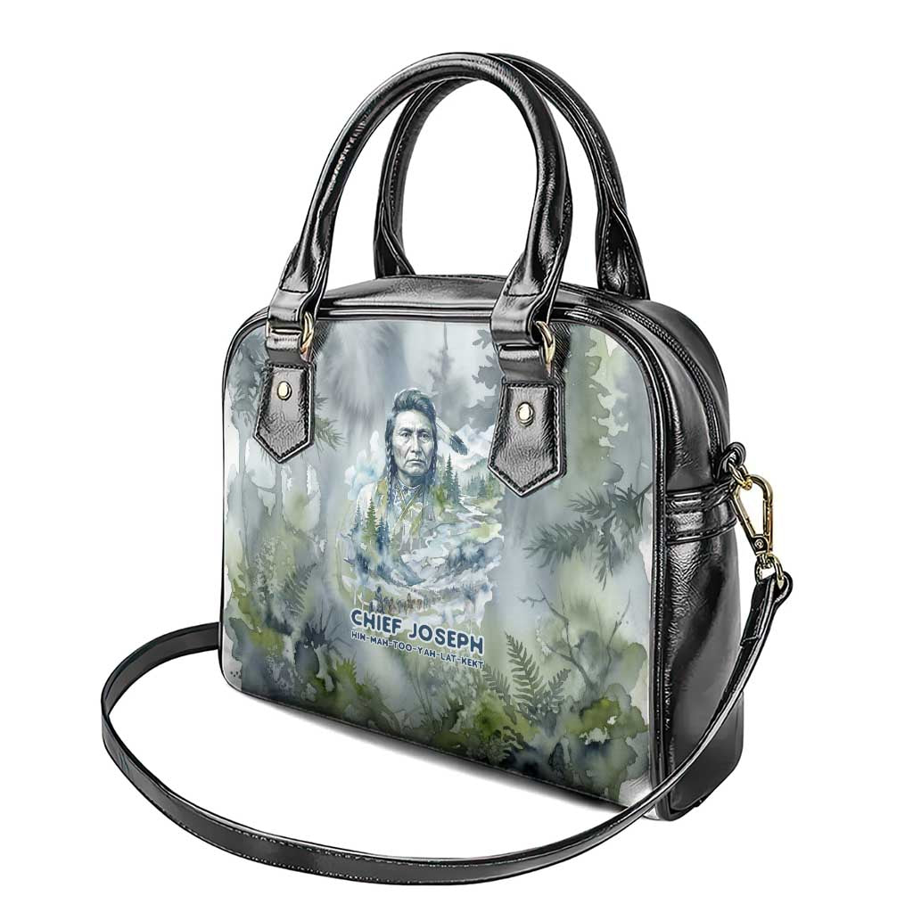 Chief Joseph Native American Shoulder Handbag Tribal Heart Symbol Inspirational Quote Will Fight No More Forever - Wonder Print Shop