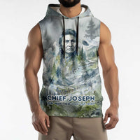 Chief Joseph Native American Sleeveless Hoodie Tribal Heart Symbol Inspirational Quote Will Fight No More Forever - Wonder Print Shop