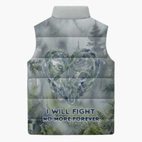 Chief Joseph Native American Sleeveless Puffer Jacket Tribal Heart Symbol Inspirational Quote Will Fight No More Forever - Wonder Print Shop
