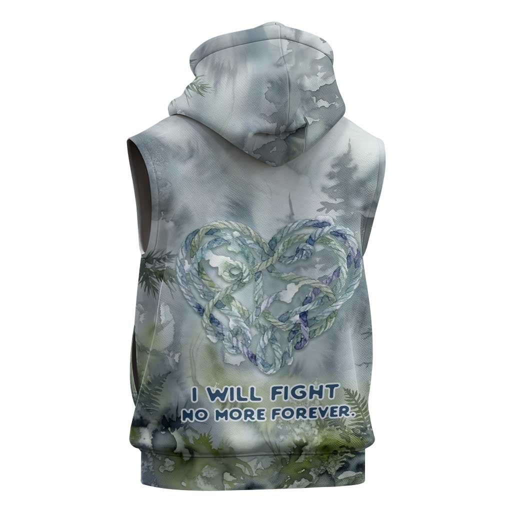 Chief Joseph Native American Sleeveless Zip Hoodie Tribal Heart Symbol Inspirational Quote Will Fight No More Forever - Wonder Print Shop