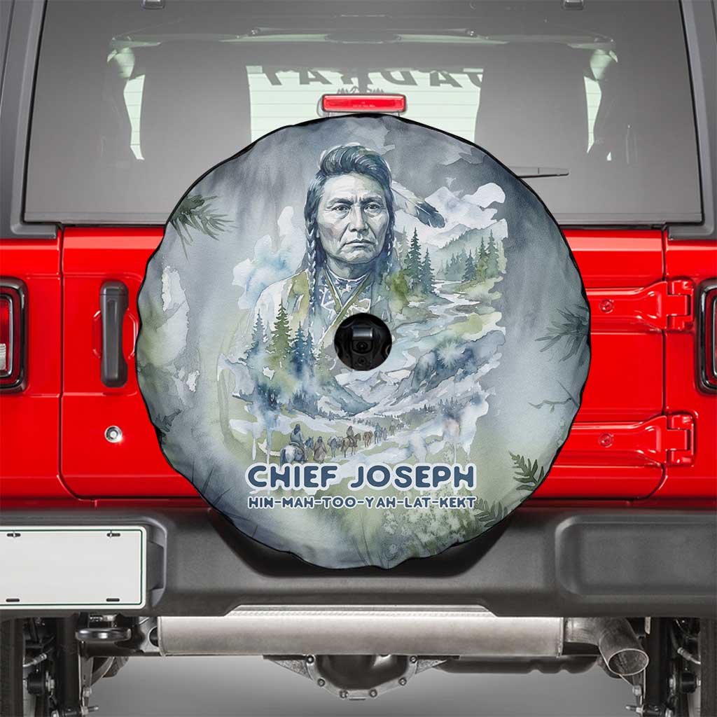 Chief Joseph Native American Spare Tire Cover Tribal Heart Symbol Inspirational Quote Will Fight No More Forever - Wonder Print Shop