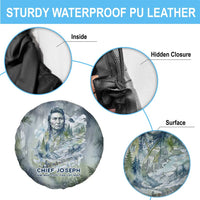 Chief Joseph Native American Spare Tire Cover Tribal Heart Symbol Inspirational Quote Will Fight No More Forever - Wonder Print Shop