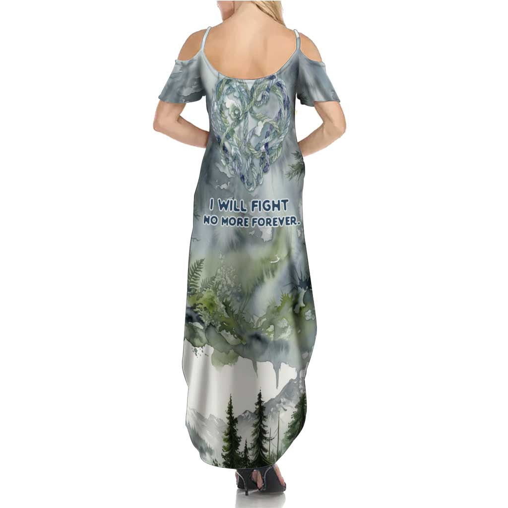 Chief Joseph Native American Summer Maxi Dress Tribal Heart Symbol Inspirational Quote Will Fight No More Forever - Wonder Print Shop
