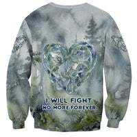 Chief Joseph Native American Sweatshirt Tribal Heart Symbol Inspirational Quote Will Fight No More Forever - Wonder Print Shop