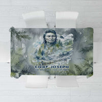 Chief Joseph Native American Tablecloth Tribal Heart Symbol Inspirational Quote Will Fight No More Forever - Wonder Print Shop