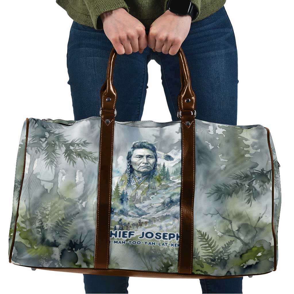 Chief Joseph Native American Travel Bag Tribal Heart Symbol Inspirational Quote Will Fight No More Forever - Wonder Print Shop