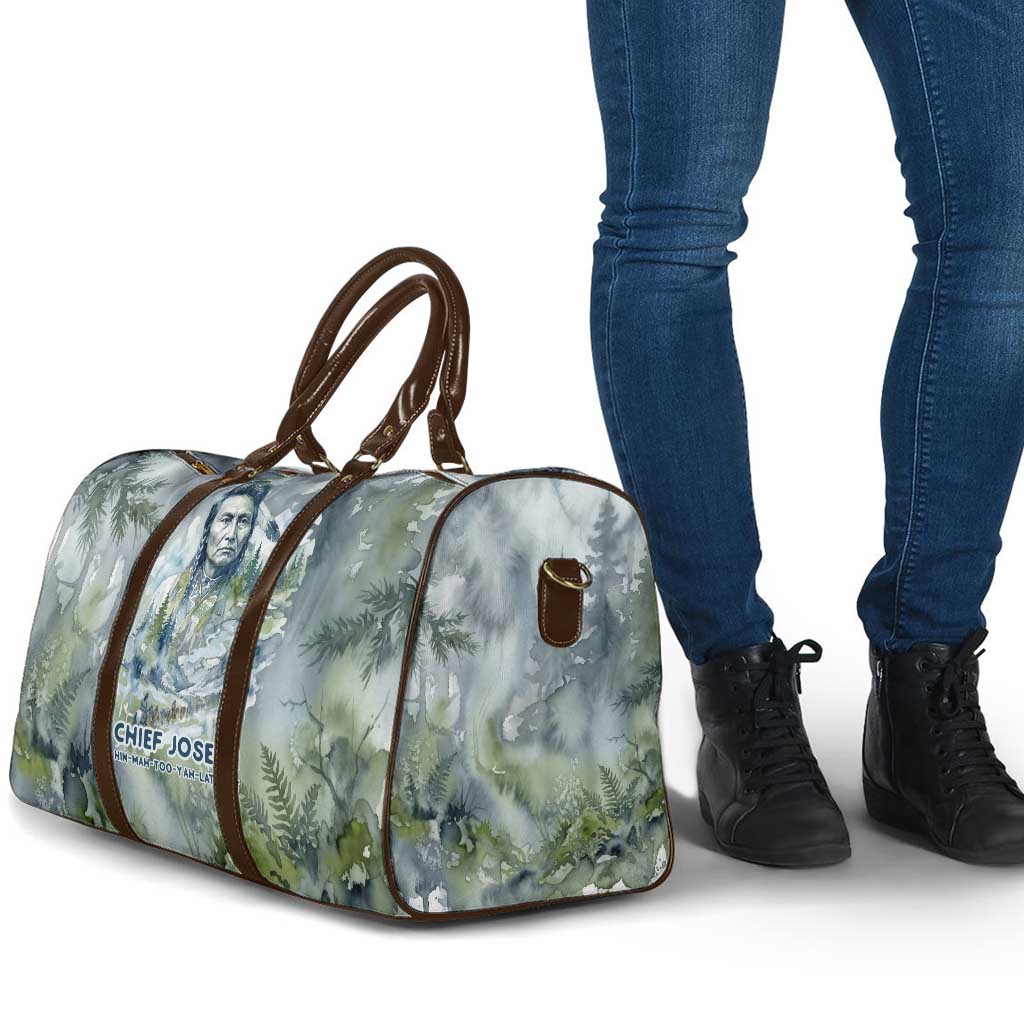 Chief Joseph Native American Travel Bag Tribal Heart Symbol Inspirational Quote Will Fight No More Forever - Wonder Print Shop