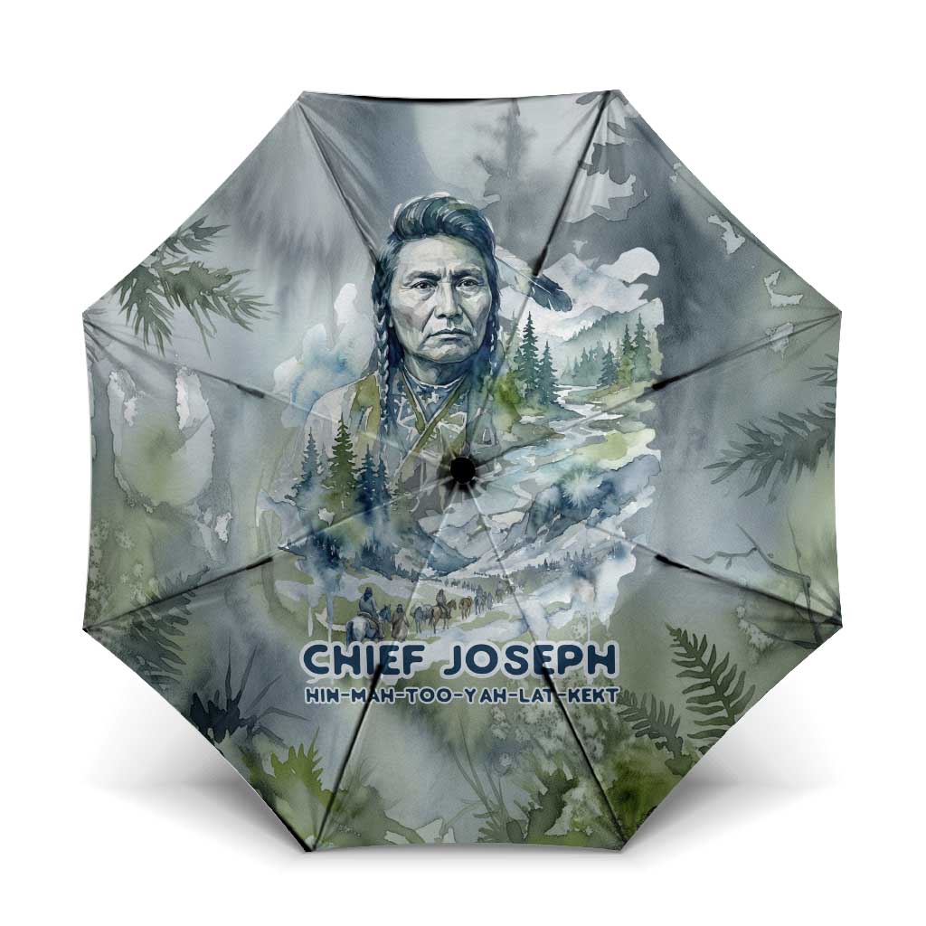 Chief Joseph Native American Umbrella Tribal Heart Symbol Inspirational Quote Will Fight No More Forever - Wonder Print Shop