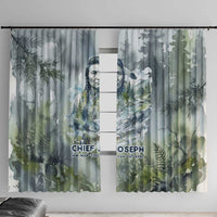 Chief Joseph Native American Window Curtain Tribal Heart Symbol Inspirational Quote Will Fight No More Forever - Wonder Print Shop