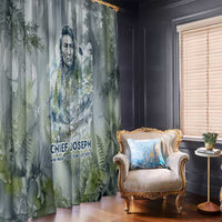 Chief Joseph Native American Window Curtain Tribal Heart Symbol Inspirational Quote Will Fight No More Forever - Wonder Print Shop
