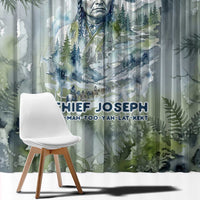 Chief Joseph Native American Window Curtain Tribal Heart Symbol Inspirational Quote Will Fight No More Forever - Wonder Print Shop