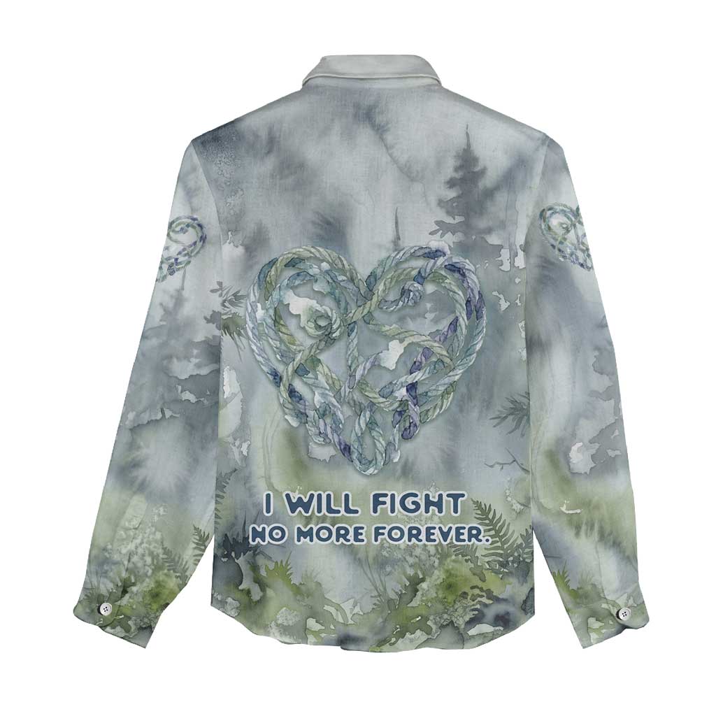 Chief Joseph Native American Women Casual Shirt Tribal Heart Symbol Inspirational Quote Will Fight No More Forever - Wonder Print Shop