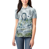 Chief Joseph Native American Women Polo Shirt Tribal Heart Symbol Inspirational Quote Will Fight No More Forever - Wonder Print Shop