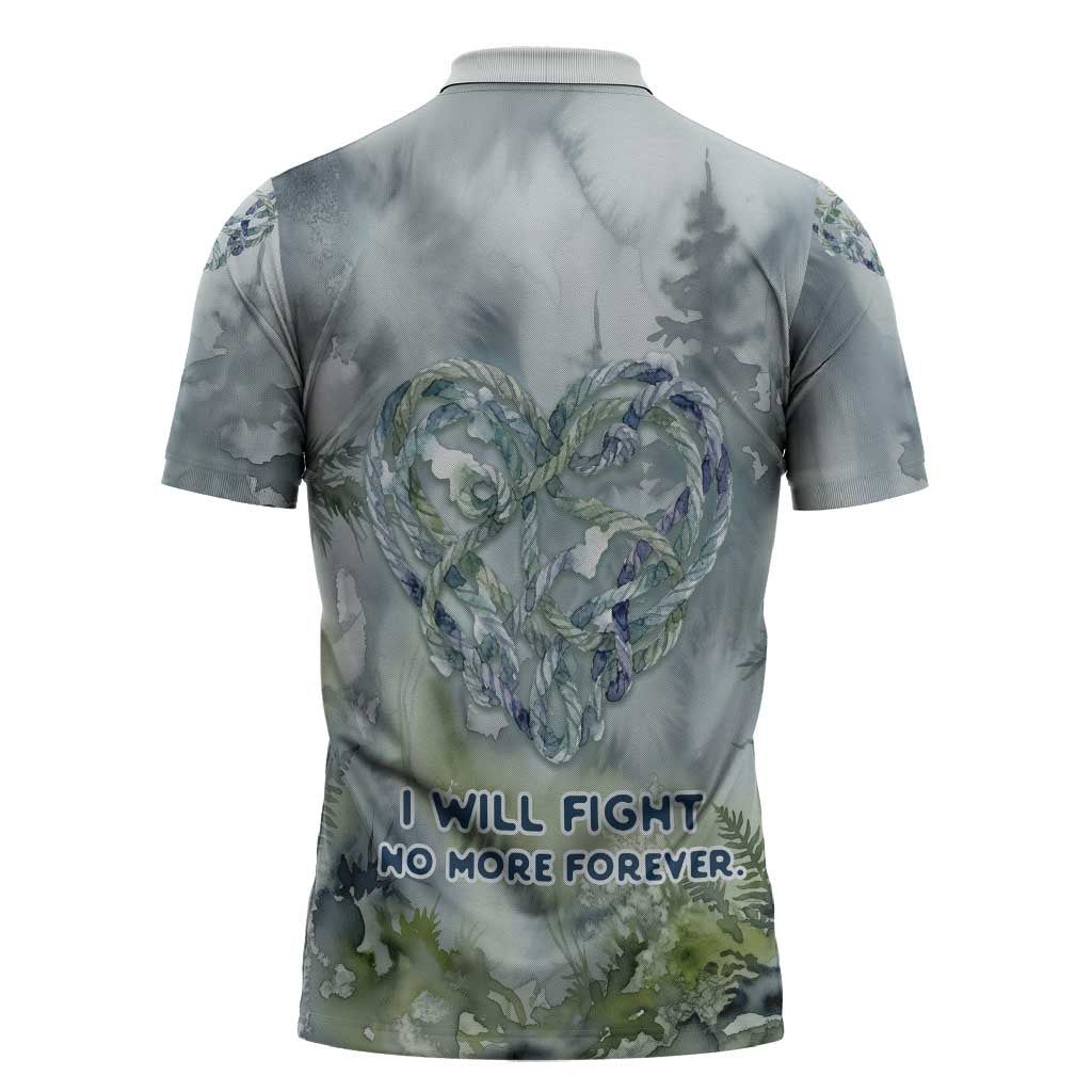 Chief Joseph Native American Zipper Polo Shirt Tribal Heart Symbol Inspirational Quote Will Fight No More Forever - Wonder Print Shop