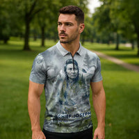 Chief Joseph Native American Zipper Polo Shirt Tribal Heart Symbol Inspirational Quote Will Fight No More Forever - Wonder Print Shop