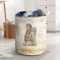 Sacagawea Native American Laundry Basket River Journey Scene Inspirational Quote Lead with Your Heart - Wonder Print Shop