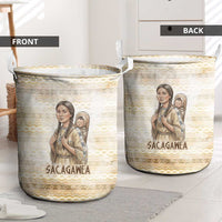 Sacagawea Native American Laundry Basket River Journey Scene Inspirational Quote Lead with Your Heart - Wonder Print Shop