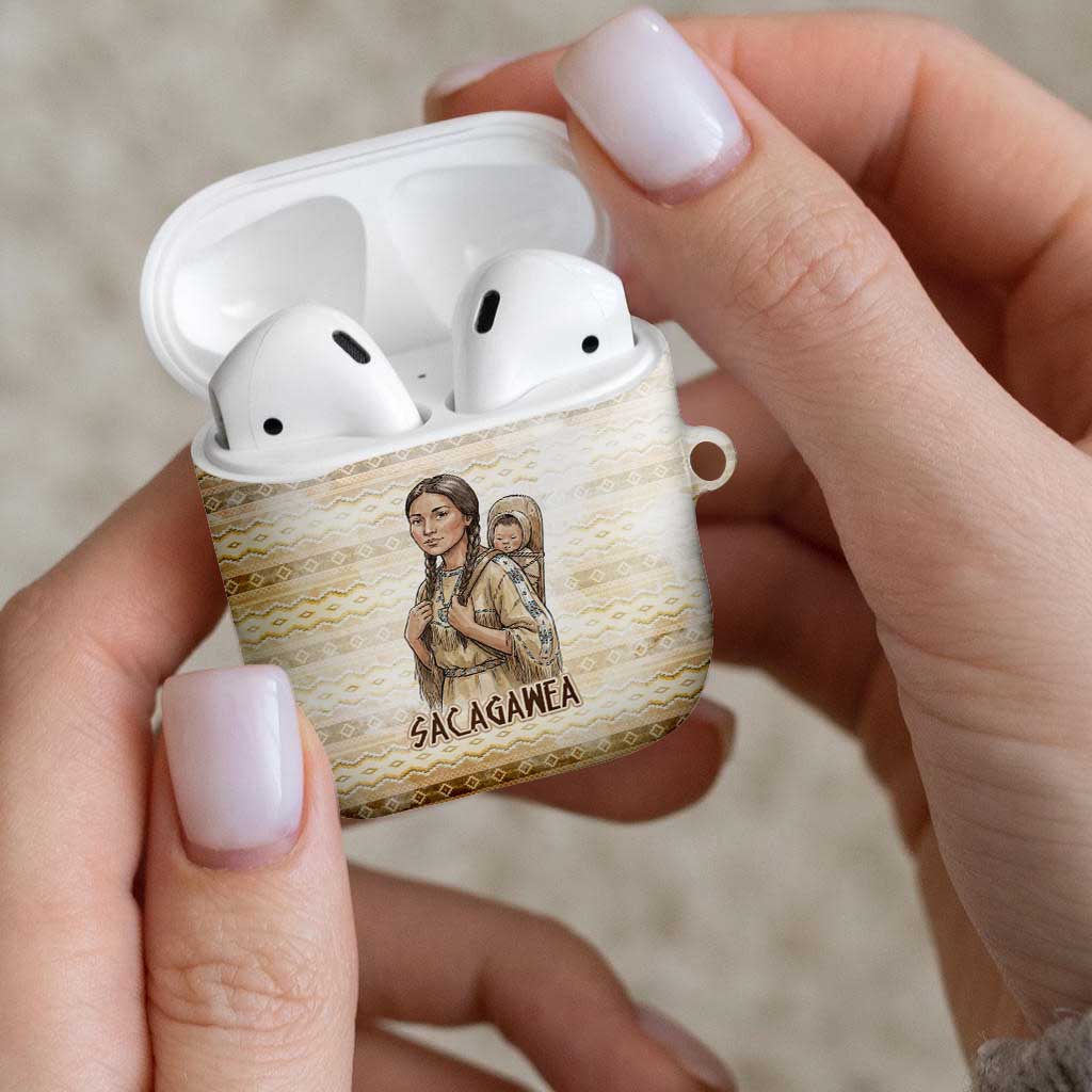 Sacagawea Native American AirPods Case River Journey Scene Inspirational Quote Lead with Your Heart - Wonder Print Shop