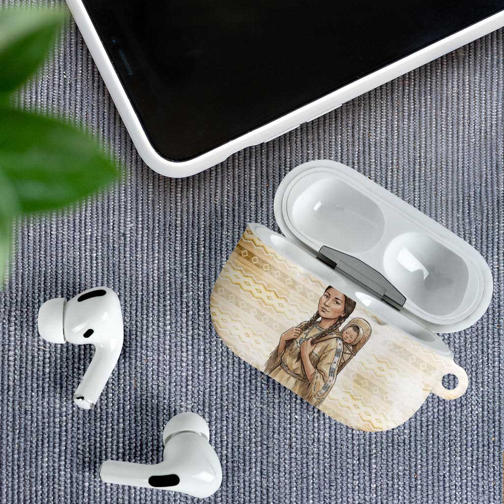 Sacagawea Native American AirPods Case River Journey Scene Inspirational Quote Lead with Your Heart - Wonder Print Shop